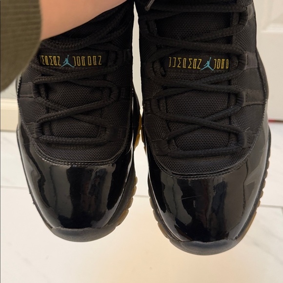 AIR Jordan 11 Retro Black Gamma Blue High Top Sneakers Size 13 - Picture 4 of 12